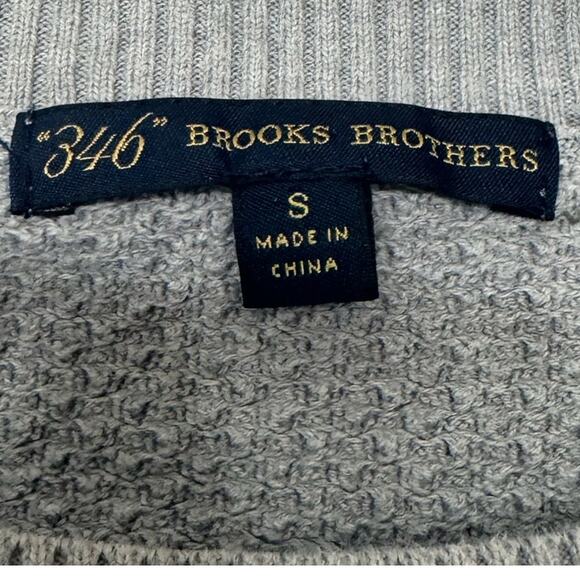 Brooks Brothers Gray Cotton Scoop Neck Sweater Long Sleeve Womens Small - Picture 2 of 4